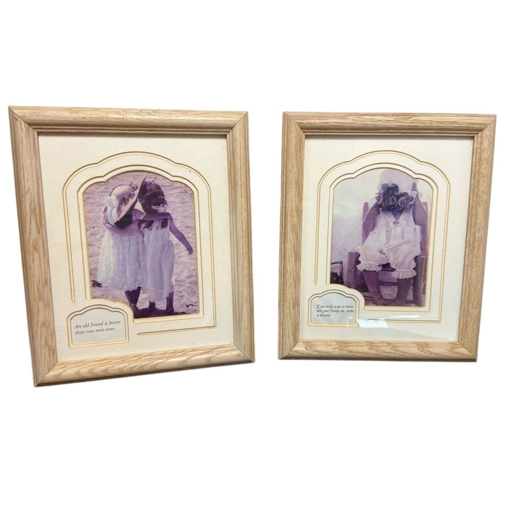 Set of 2 Framed Friend Photos with Friendship Quotes